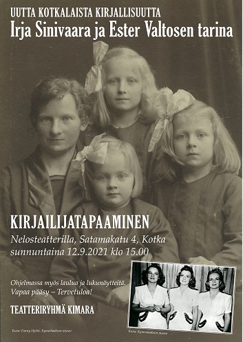 Irja Sinivaara ja Ester Valtosen tarina juliste pien 10