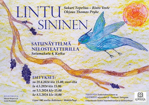 Lintu sininen juliste pien 10