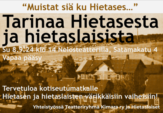 Tarinaa Hietasesta juliste pien 40